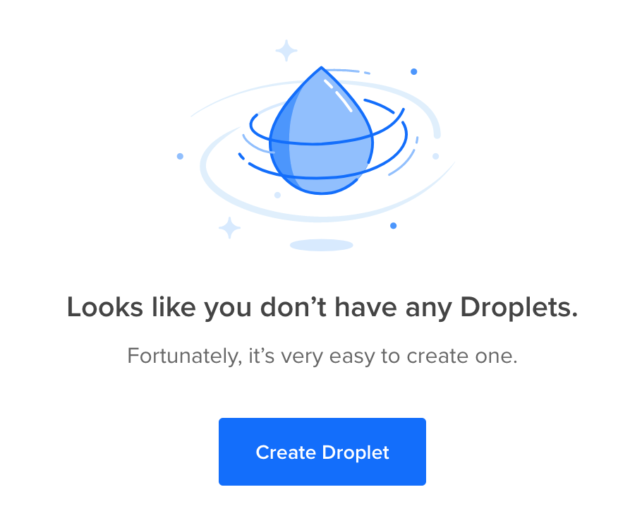 creating a droplet